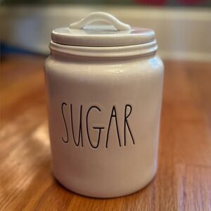 White Ceramic Sugar Canister